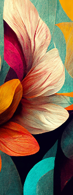 Verduisterend binnengordijn met bloemen in abstracte stijl