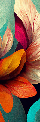Verduisterend binnengordijn met bloemen in abstracte stijl