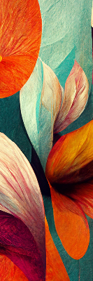 Verduisterend binnengordijn met bloemen in abstracte stijl
