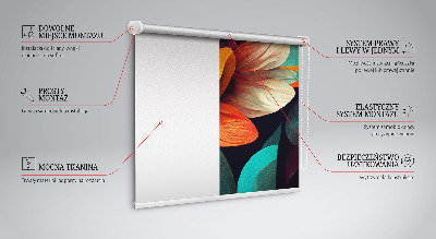 Verduisterend binnengordijn met bloemen in abstracte stijl