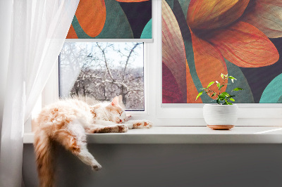 Verduisterend binnengordijn met bloemen in abstracte stijl