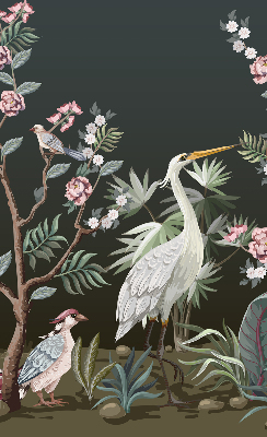 Verduisterend raamrolgordijn voor binnen met vogels bij de boom