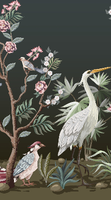 Verduisterend raamrolgordijn voor binnen met vogels bij de boom