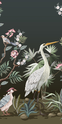 Verduisterend raamrolgordijn voor binnen met vogels bij de boom