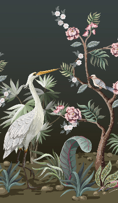 Verduisterend raamrolgordijn voor binnen met vogels bij de boom