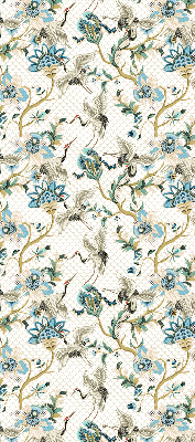 Verduisterend raamrolgordijn voor binnen met bloemen- en vogelprint