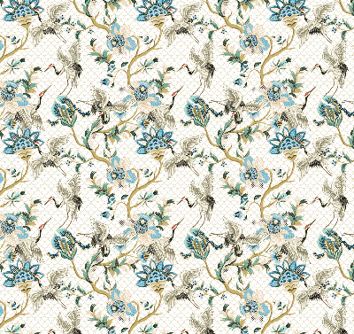 Verduisterend raamrolgordijn voor binnen met bloemen- en vogelprint