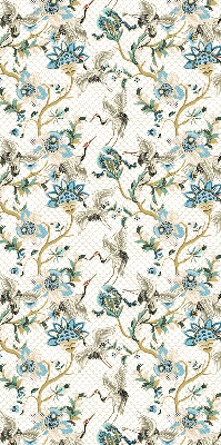 Verduisterend raamrolgordijn voor binnen met bloemen- en vogelprint