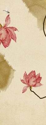 Binnenshuis verduisterend rolgordijn met bloemenprint
