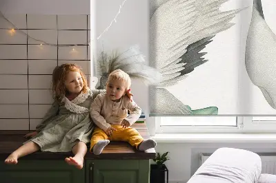 Verduisterend binnengordijn met kraanvogels tussen de lelies
