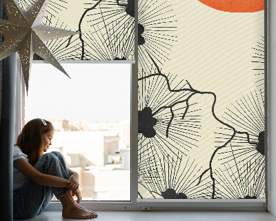 Verduisterend rolgordijn voor balkondeur paardenbloemen