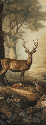 Binnenshuis verduisterend rolgordijn met print van dieren in het bos
