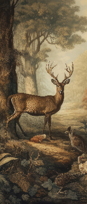 Binnenshuis verduisterend rolgordijn met print van dieren in het bos