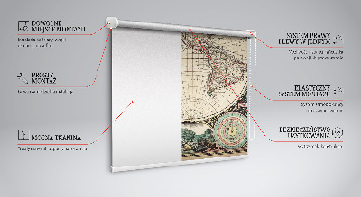 Verduisterend binnengordijn met wereldkaartprint