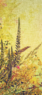 Verduisterend stoffen rolgordijn in de kleur planten