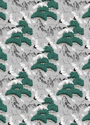 Verduisterend rolgordijn voor raam met vliegende kraanvogels