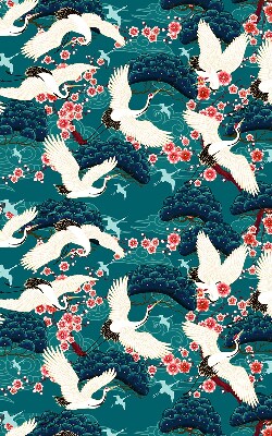 Verduisterend rolgordijn voor balkondeur een zwerm kraanvogels