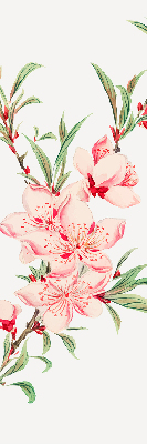 Binnenshuis verduisterend rolgordijn in roze met bloemmotief