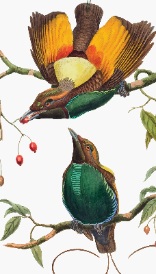 Verduisterend binnengordijn met vogels op een tak