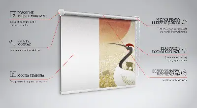 Verduisterend binnengordijn met kraanvogels bij zonsondergang
