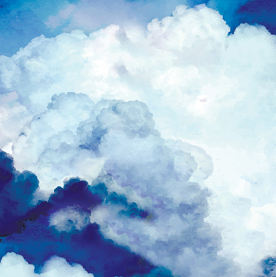 Verduisterend binnengordijn met wolkenprint