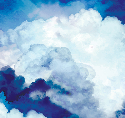 Verduisterend binnengordijn met wolkenprint