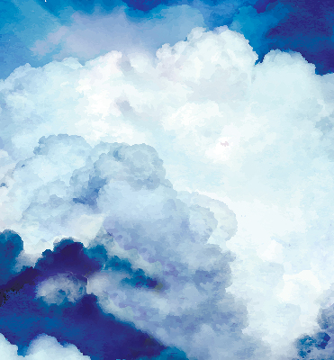 Verduisterend binnengordijn met wolkenprint