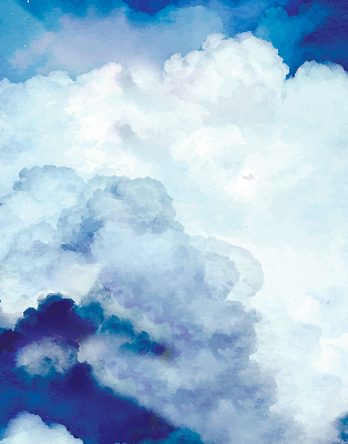 Verduisterend binnengordijn met wolkenprint