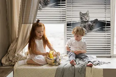 Verduisterend binnengordijn kat
