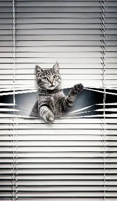 Verduisterend binnengordijn kat