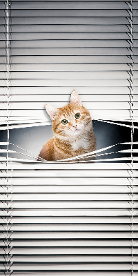 Verduisterend rolgordijn voor balkondeur gemberkat