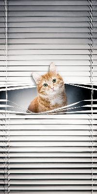 Verduisterend rolgordijn voor balkondeur gemberkat