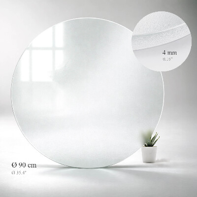 Rond tafelblad Semitransparant