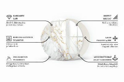 Tafelblad rond Subtiele marmeraders