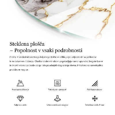 Tafelblad rond Subtiele marmeraders