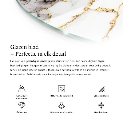 Tafelblad rond Marmeraders in het ontwerp