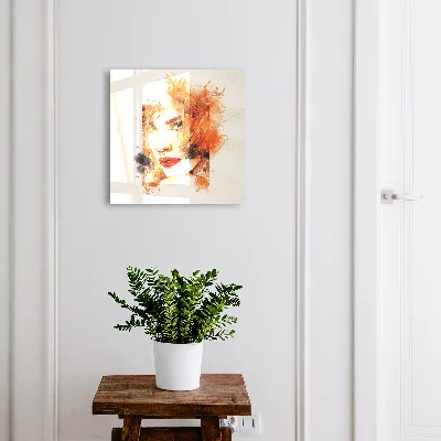 Sleutelkastje binnen Vrouwelijke aquarel