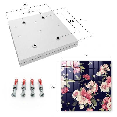 Sleutelkastje hal Romantische bloemen