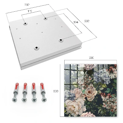 Sleutelkast Bloemenpatroon