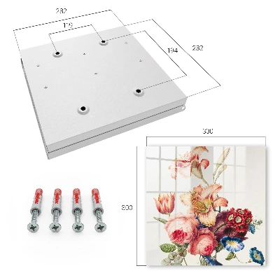Sleutelkast Kleurrijke bloemen