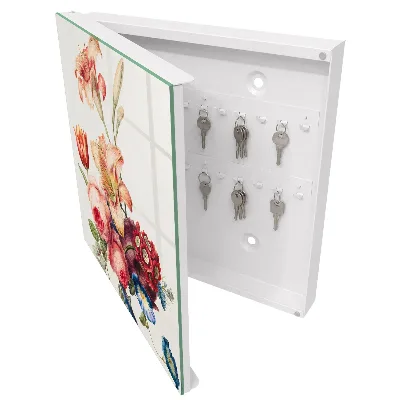 Sleutelkast Kleurrijke bloemen