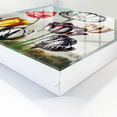 Sleutelkastje binnen Retro tulpen