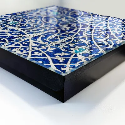 Sleutelkastje binnen Blauwe arabesk