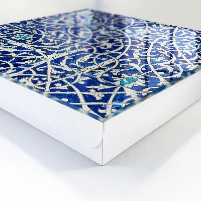 Sleutelkastje binnen Blauwe arabesk