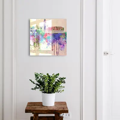 Sleutelkastje hal Stedelijke aquarel