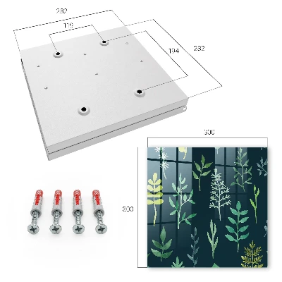 Sleutelkast aquarelbladeren