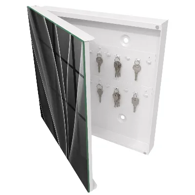 Sleutelkastje binnen Abstracte bladeren