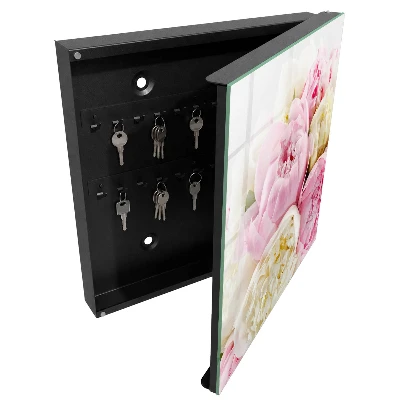 Sleutelkastje hal Pastelkleurige bloemen