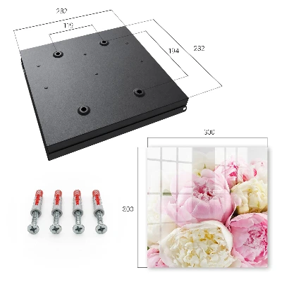 Sleutelkastje hal Pastelkleurige bloemen