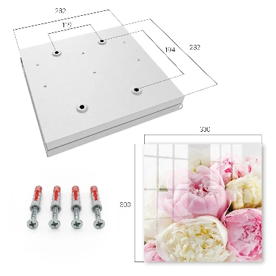 Sleutelkastje hal Pastelkleurige bloemen